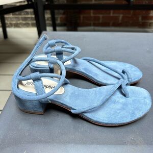 Jeffrey Campbell suede lace up sandals